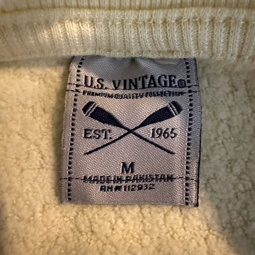 U.S. Vintage | Pale Yellow Tybee Island Pullover Sweatshirt Sz M EUC - Picture 3 of 7